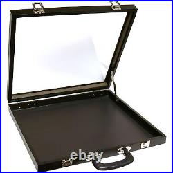 FindingKing Jewelry Travel Case Glass Top Showcase Display Fixture