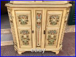 Fine Cupboard Showcase Double Body Baroque Venetian Painted