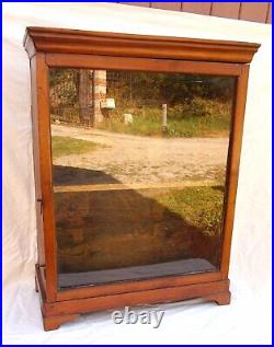 French Wall Hanging Table Display Cabinet Showcase Cherry Wood 19th C