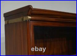 Full Wall Barrister stacking bookcase unit showcase Mahogany wood with glass