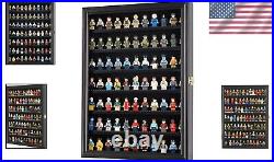 Functional Black Minifigure Wall Cabinet Dust-Proof Showcase for Collectibles