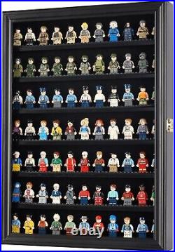 Functional Black Minifigure Wall Cabinet Dust-Proof Showcase for Collectibles