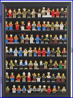 Functional Black Minifigure Wall Cabinet Dust-Proof Showcase for Collectibles