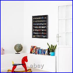 Functional Black Minifigure Wall Cabinet Dust-Proof Showcase for Collectibles