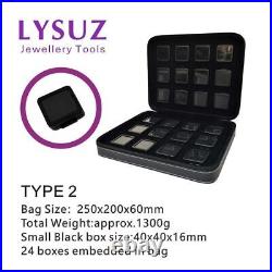 Gemstone Box Storage Bag Diamond Display Box Show Case Packaging Tray Jewelry Me
