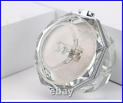 Gift Wedding Box Acrylic Jewelry Crystal Diamond Shape Ring Display Holder Case