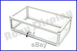 Glass Countertop Display Case Store Fixture Showcase with front lock #SC-KDFLAT