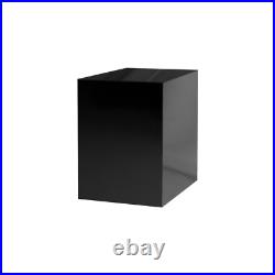 Glossy Black Tall Acrylic Plinth Retail Display Box Showcase 12 x 12 x 19