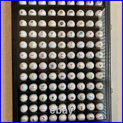 Golf Ball Display Case 108+ Cherry PGA Clubhouse Wall Cabinet Rack Lock Holder