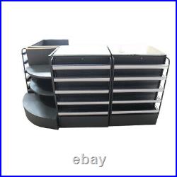 Gray Cashier Desk-Show Case Combo Unit-Checkout Counter-Display Case
