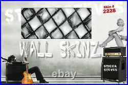 Guitar Display Wall Skinz Showcase Skins Décor Pane Frosted Winter Window 2228