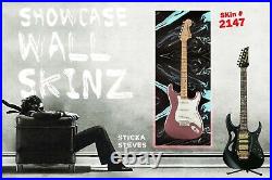 Guitar Display Wall Skinz Showcase Skins Décor Panes Frosted Mint Swirl 2147