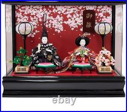 HINA Doll Show Case Girl's Day Ceremony Display Sakura Red Japan