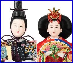 HINA Doll Show Case Girl's Day High Quality Display Red Japan Traditional