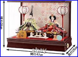 HINA Doll withMusic Box Show Case Girl's Day Decoration High Quality Display Japan
