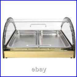 Hakka Commercial Countertop Bakery Display Case Pastry Muffins Showcase Golden