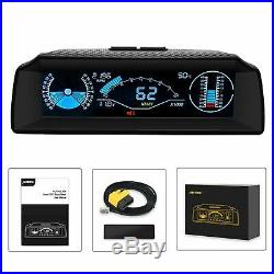 Head Up Display LCD Projector Car Speedometer HUD OBD2 Slope Meter Code Compass