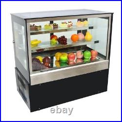 INTBUYING Refrigerated Cake Showcase Bakery Display Case Cabinet Countertop 220V
