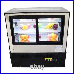 INTBUYING Refrigerated Cake Showcase Bakery Display Case Cabinet Countertop 220V