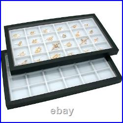 Jewelry Displays Case Box Travel Kit Showcase Trays New 23Pcs