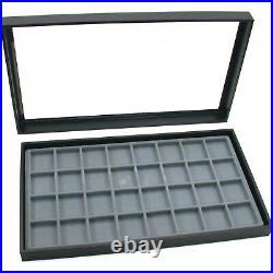 Jewelry Displays Case Box Travel Kit Showcase Trays New 23Pcs