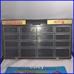 LOT OF 2 Vintage 1981 Hot Wheels Showcase Wall-Mount Display Case And Vinyl Case