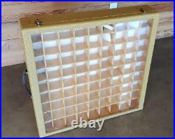 Lacquered Tweed Solid Wood Display Case trade show USA made 32 x 32 x 6