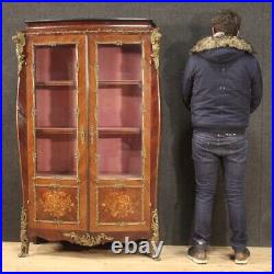 Large Showcase Inlaid Bronze Furniture Cupboard Antique Style Napoleon III 900