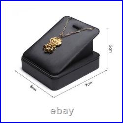 Leather Ring Earrings Pendant Necklace Jewelry Display Stand Showcase Holder
