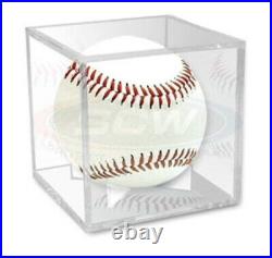 Lot of 21 BallQube Grandstand Baseball Holders square cube display case showcase