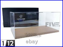 Luxcase 1/12 Display Case Show-case 1/12th Brown Leather Lc12001c