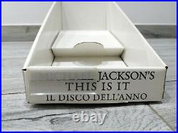 MICHAEL JACKSON THIS IS IT CD 2009 ITALIAN SHOWCASE DISPLAY CARDBOARD with STANDEE
