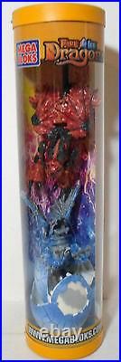 Mega Blocks Fire & Ice Dragons Show Case Masterpiece Display Only One Vhtf Rare