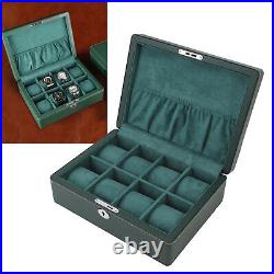 Microfiber Leather Watch Box Display Case Jewelry Storage Box Green 8 Slot New