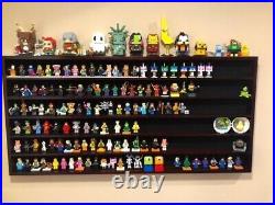 Minifigures Display Case Mahogany 200 Pcs LEGO Figurines Wood Cabinet With Plates