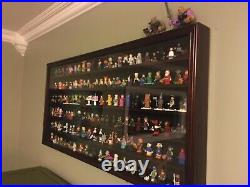 Minifigures Display Case Mahogany 200 Pcs LEGO Figurines Wood Cabinet With Plates