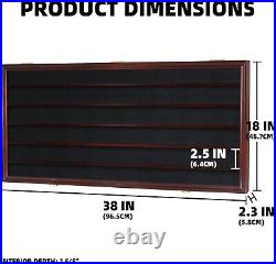 Minifigures Display Case Mahogany 200 Pcs LEGO Figurines Wood Cabinet With Plates