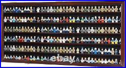 Minifigures Display Case Mahogany 200 Pcs LEGO Figurines Wood Cabinet With Plates