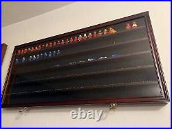 Minifigures Display Case Mahogany 200 Pcs LEGO Figurines Wood Cabinet With Plates