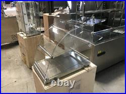 NEW Curve Glass Countertop Dry Display Case Bakery Showcase Donuts Bagels Pastry
