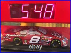 NEW Dale Earnhardt Jr. Budweiser Racing Showcase clock. Red #8 Bud NASCAR display