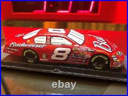 NEW Dale Earnhardt Jr. Budweiser Racing Showcase clock. Red #8 Bud NASCAR display