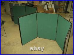 Nomadic Trade Show Green Back Wall Display Assembled Approx 110 X 80 & Case