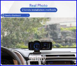 OBD2+GPS Car Head Up Display HUD Gauge Turbo Water & Oil Temp Speedometer Alarm
