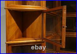 Oak Barrister stacking bookcase glass door corner unit showcase 88H x 87W