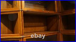 Oak Barrister stacking bookcase glass door corner unit showcase 88H x 87W