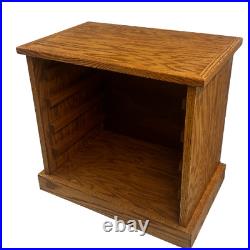 Oak Wood Cabinet Holds (5) 18 x 12 x 2 Oak Display Cases Handcrafted in USA