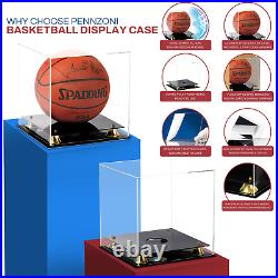 PENNZONI Basketball Display Case, Clear Acrylic Basketball Case Display