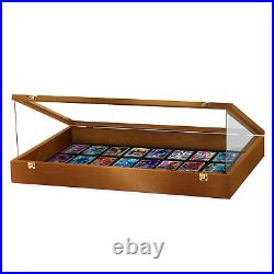 PENNZONI Trade Show Display Case with Acrylic Side Guards Walnut