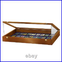 PENNZONI Trade Show Display Case with Acrylic Side Guards Walnut